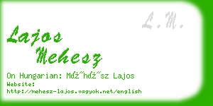 lajos mehesz business card